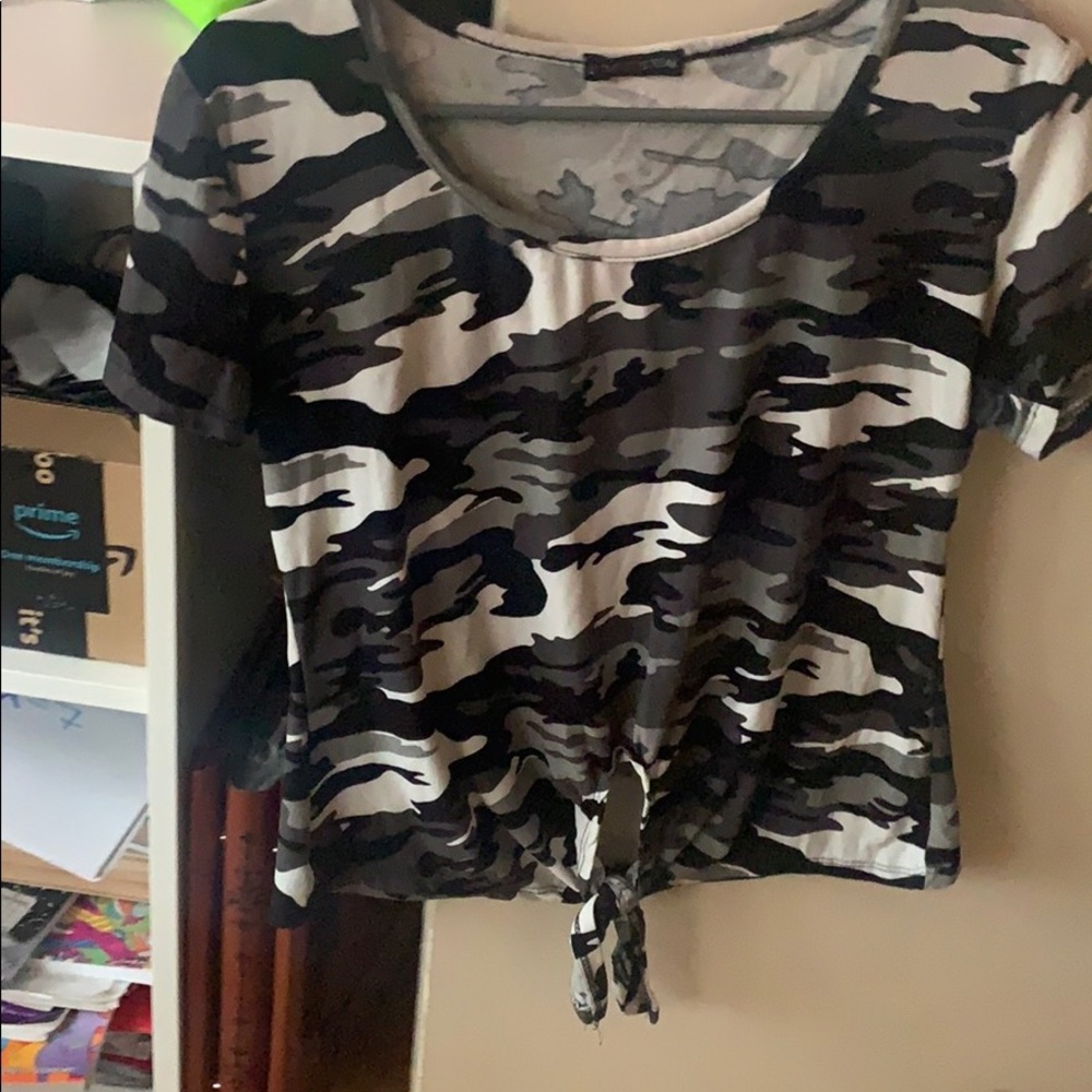 Black and White camo shirt